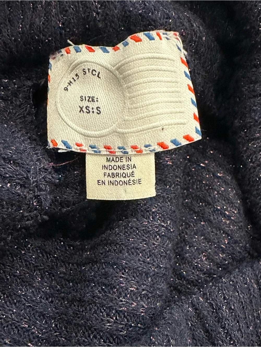 Anthropologie Postmark Orley Metallic Cowl Neck Sweater Size XS/S